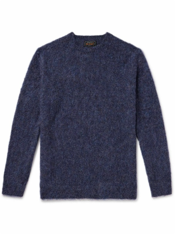 Photo: Beams Plus - Mohair-Blend Sweater - Blue