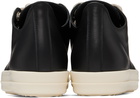 Rick Owens Black Porterville Jumbo Laced Low Sneaks Sneakers