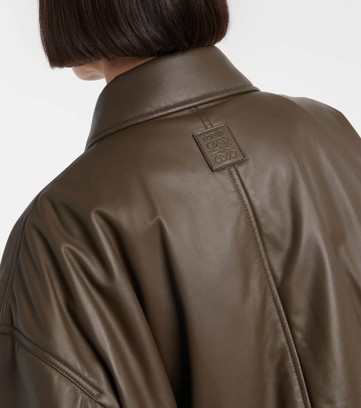Loewe Cropped leather biker jacket