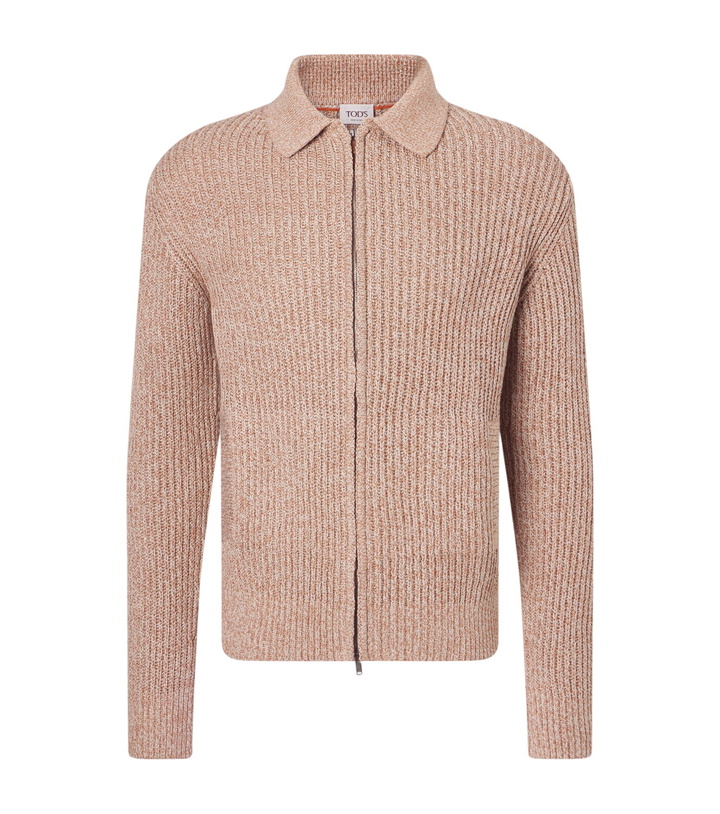 Photo: Tod's Cotton mouliné zip-up cardigan