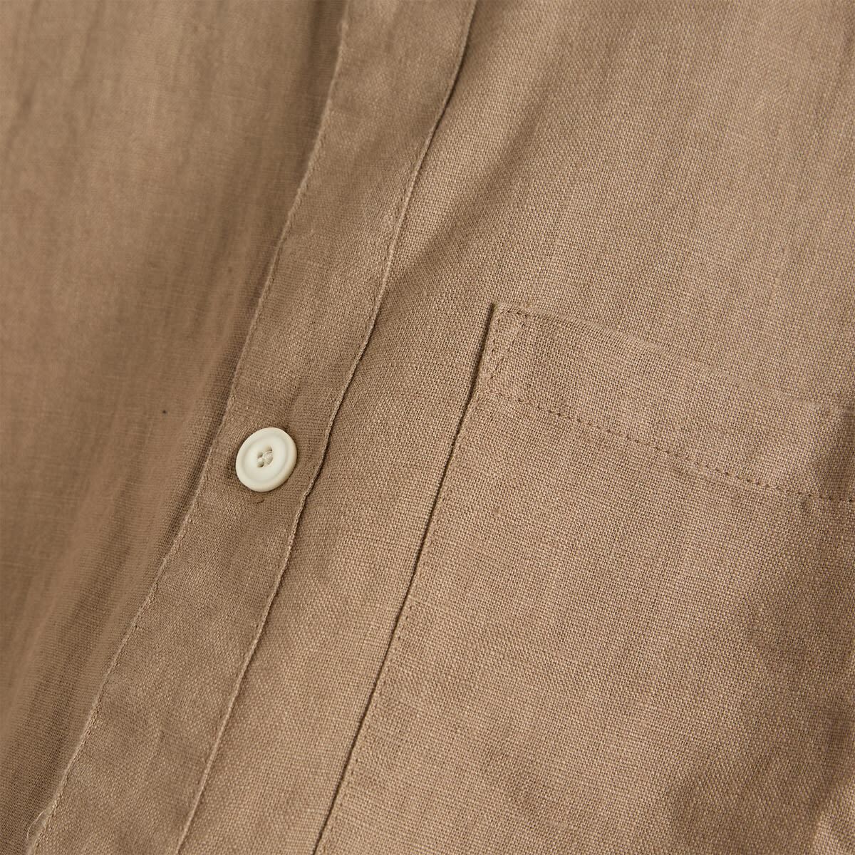 MKI Men's Linen Box Dress Shirt in Mushroom
