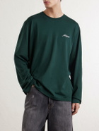 Acne Studios - Logo-Embroidered Cotton-Jersey T-Shirt - Green