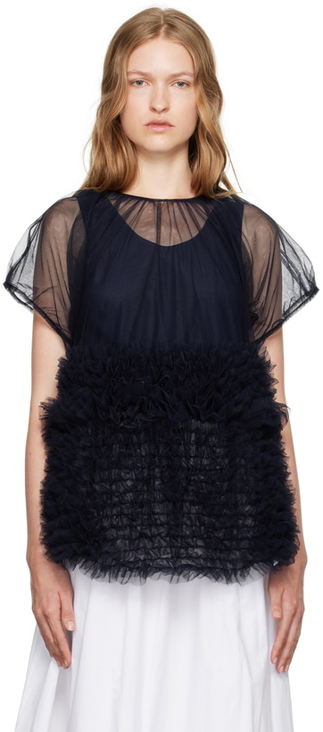 Photo: Molly Goddard Navy Rudi Top