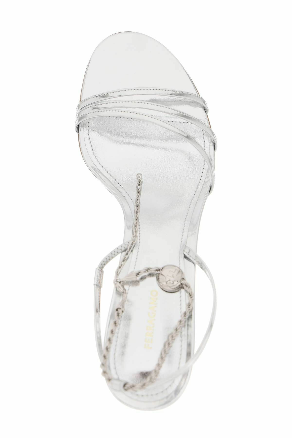 FERRAGAMO sandals with chain Silver Salvatore Ferragamo FERRAGAMO sandals with chain Silver Salvatore Ferragamo