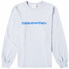 thisisneverthat Men's T-Logo Long Sleeve T-Shirt in Heather Grey