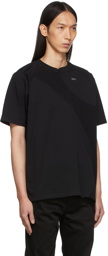 HELIOT EMIL Black Contrast Fabric T-Shirt