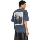 Off-White Navy Spray Painting Skate T-shirt