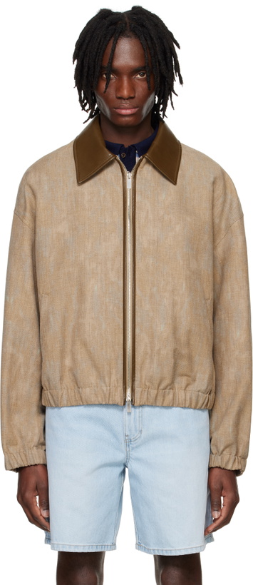 Photo: System Beige Speckle Bomber Jacket