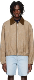 System Beige Speckle Bomber Jacket