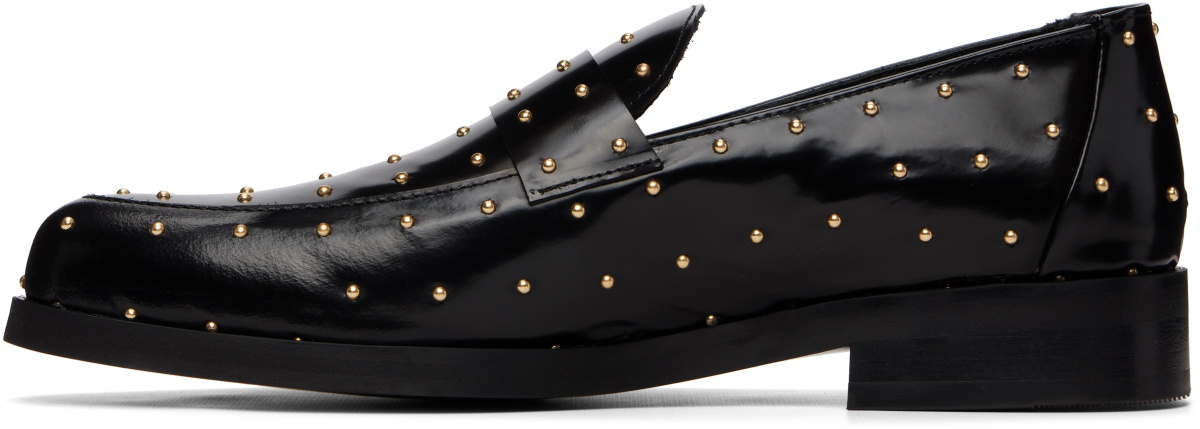 Ernest W. Baker Black Studded Leather Loafers
