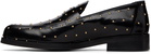 Ernest W. Baker Black Studded Leather Loafers