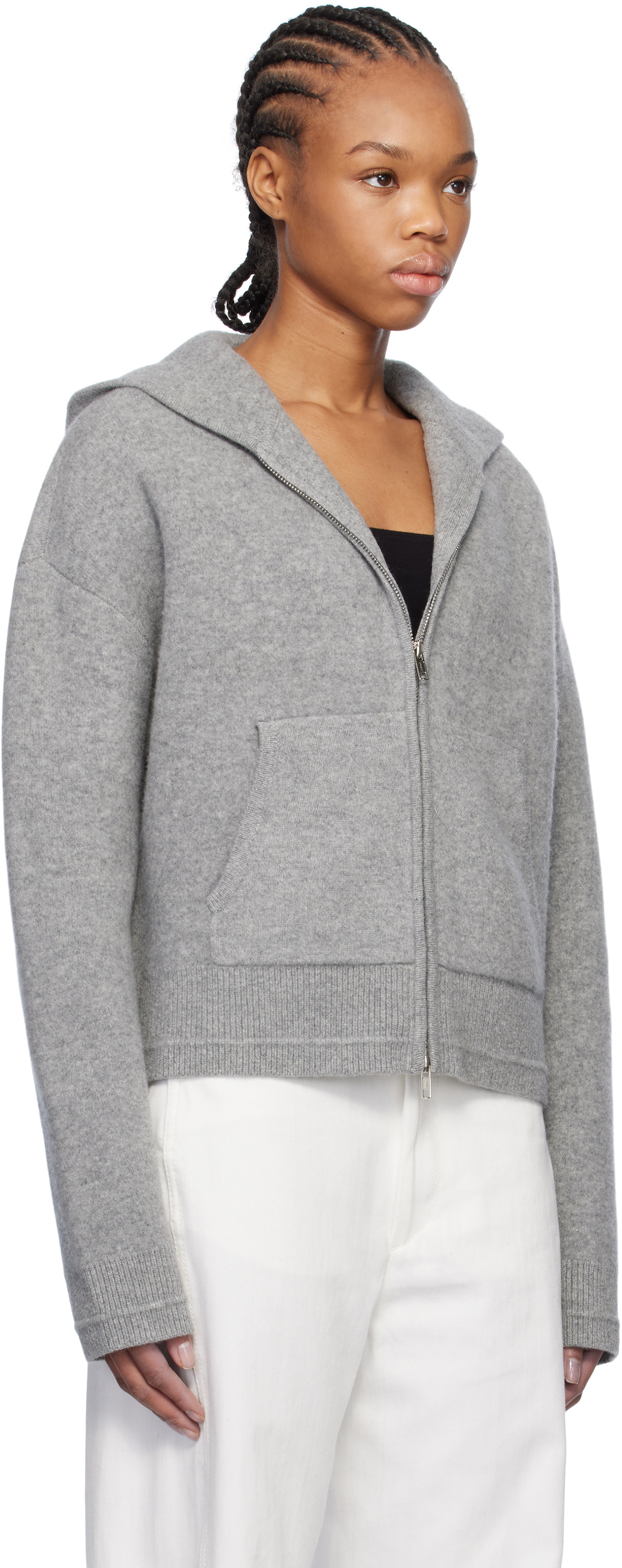 Maria McManus Gray Felted Wool Hoodie Maria McManus