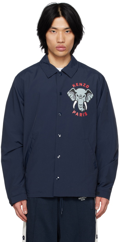 Photo: Kenzo Navy Kenzo Paris Elephant Coach Jacket