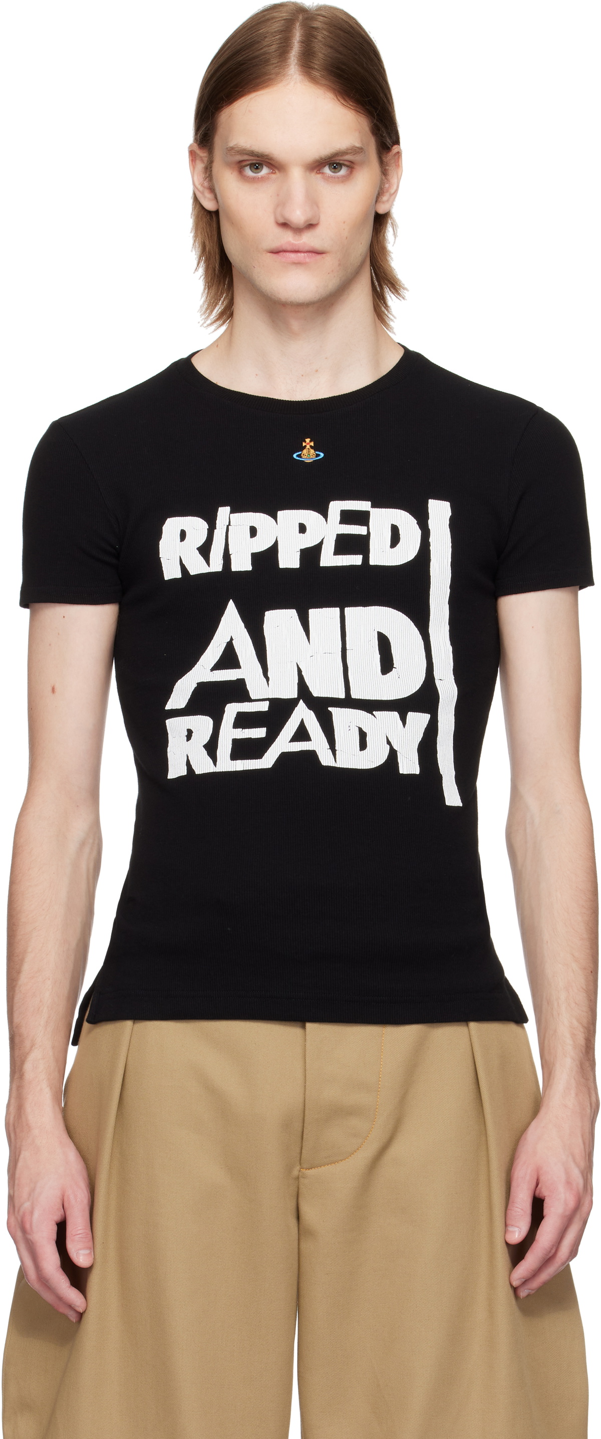 Vivienne Westwood Black 'Ripped & Ready' Peru T-shirt Vivienne