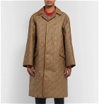 Gucci - Disney Reversible Leather-Trimmed Printed Coated-Canvas and Wool Coat - Brown