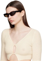 Eckhaus Latta SSENSE Exclusive Black 'The Tilt' Sunglasses