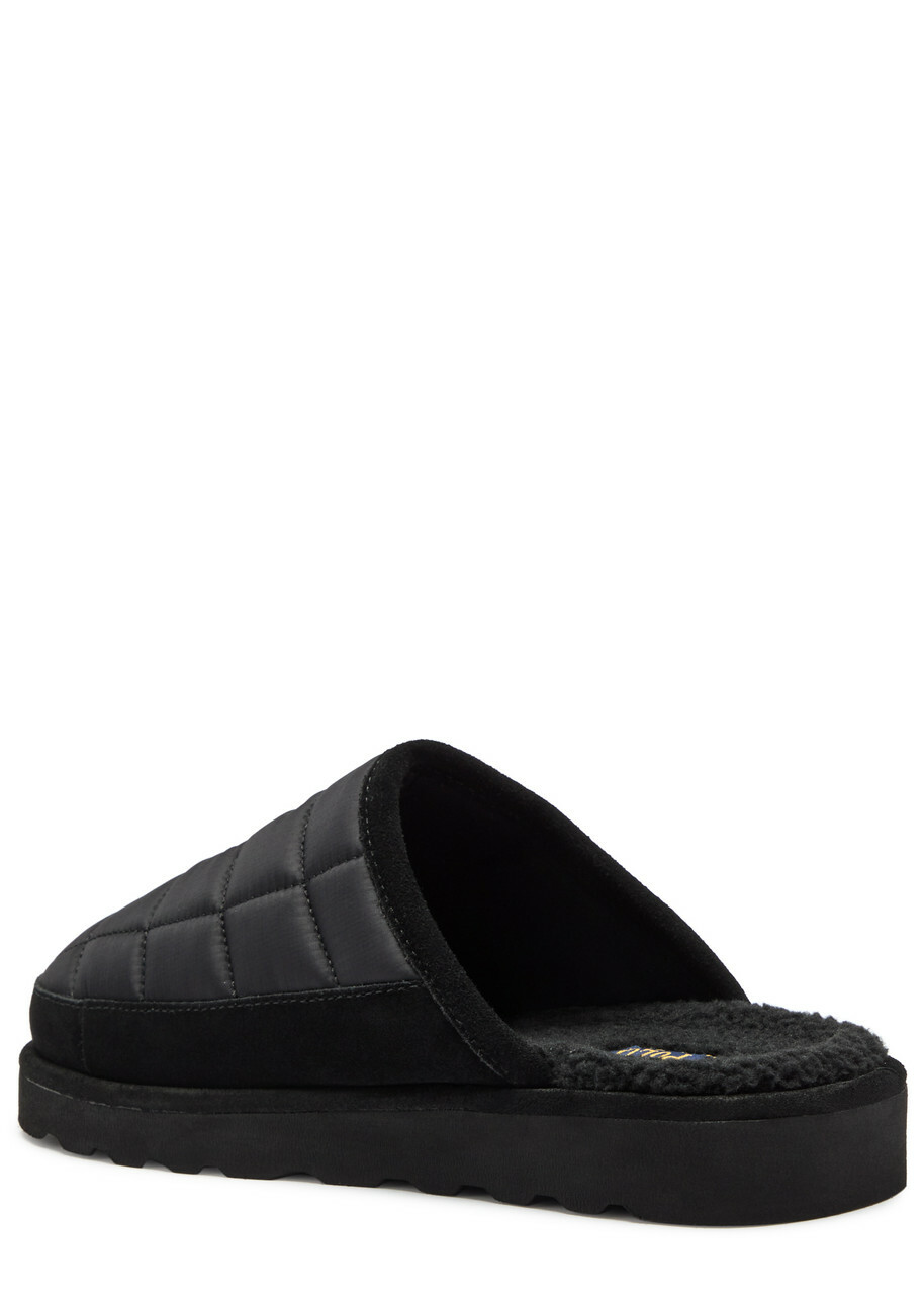 Polo Ralph Lauren Quilted Shell Slippers Black