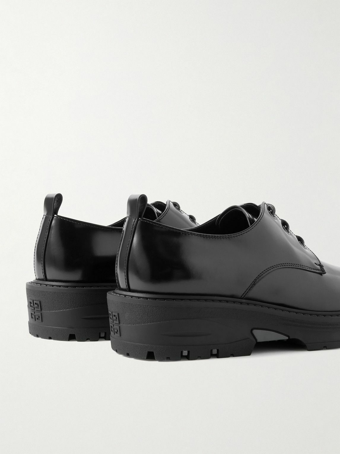 Givenchy - Patent-Leather Derby Shoes - Black