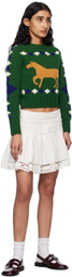 Bode Green Diamond Corral Sweater