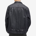 Comme des Garçons Homme Men's Cotton Poly Denim Trucker Jacket in Navy/White