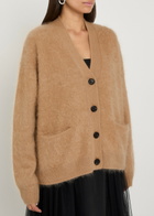 Acne Studios Brushed Cashmere Cardigan Light Brown
