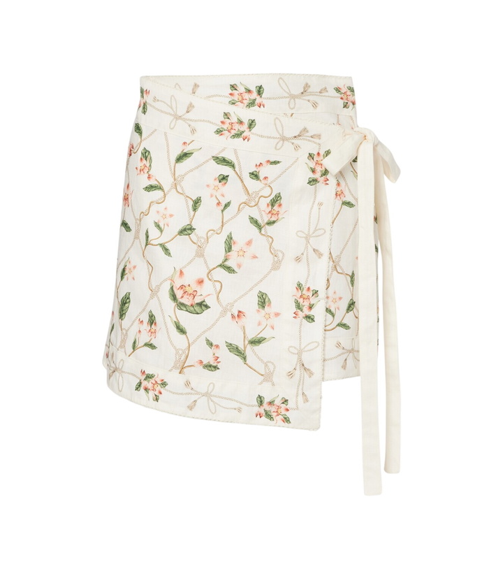 Photo: Agua by Agua Bendita Luna printed linen beach cover-up