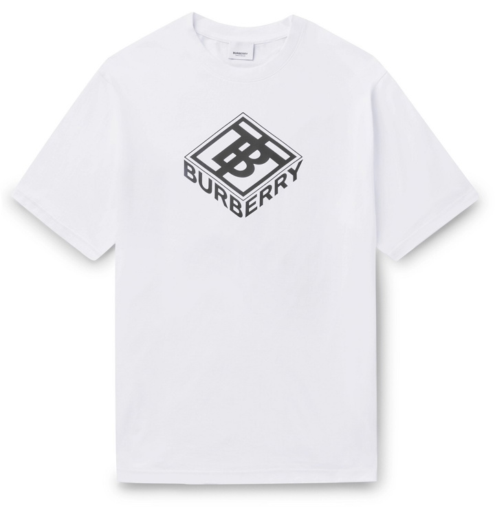 Photo: Burberry - Ellison Logo-Print Cotton-Jersey T-Shirt - White