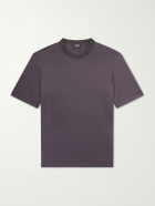 Zegna - Cotton and Silk-Blend T-Shirt - Brown