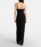 Roland Mouret Floral asymmetric corset gown