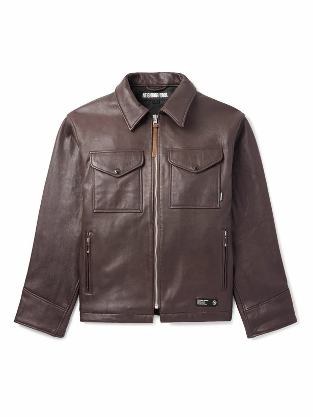 Photo: Neighborhood - PM Leather Jacket - Brown