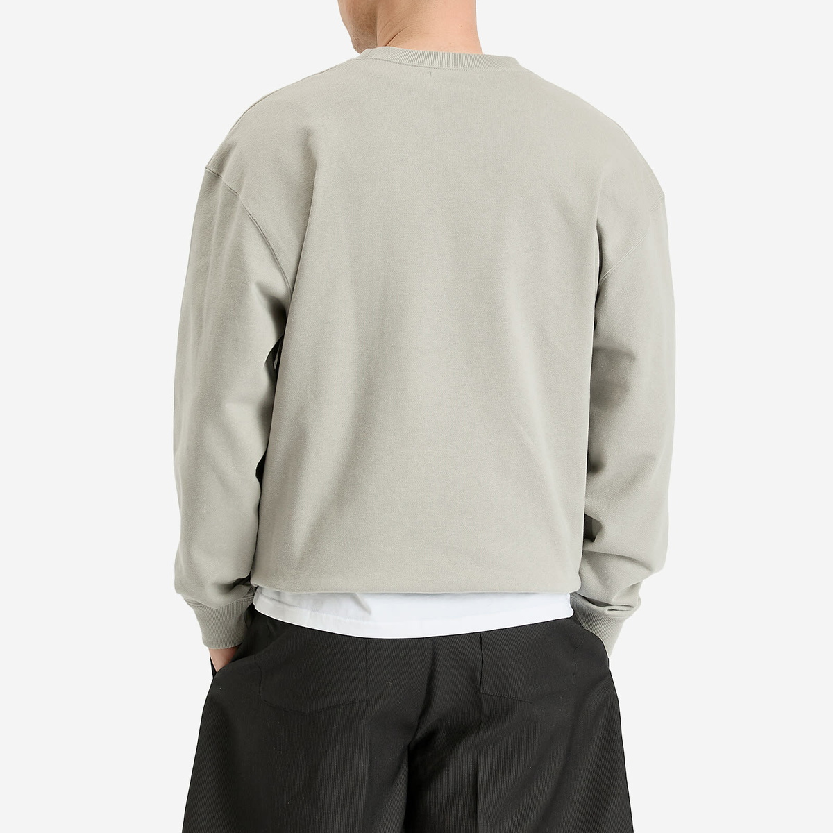 Uniform Experiment Men's Stencil Logo Sweatshirt in Light Gray
