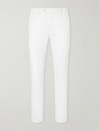 Canali - Tapered Stretch Cotton-Twill Trousers - White