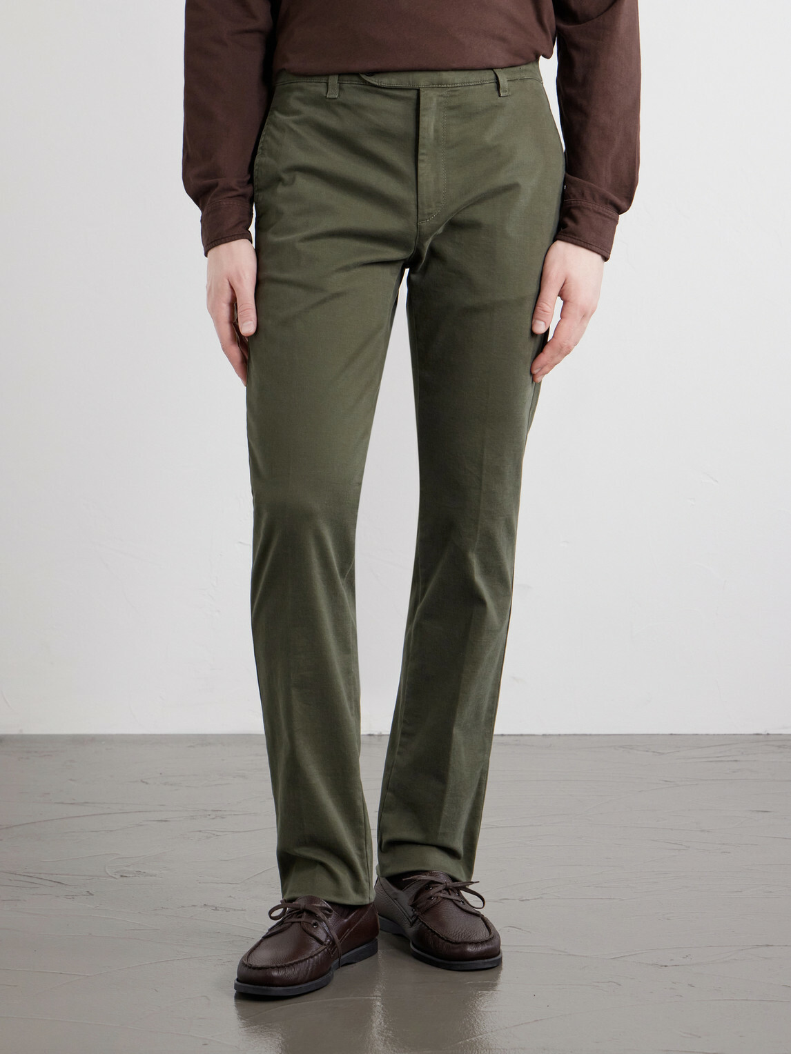 Massimo Alba - Winch Straight-Leg Cotton-Blend Twill Trousers - Green