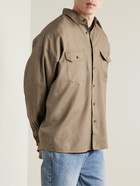 Acne Studios - Setir Oversized Logo-Print Cotton-Twill Shirt - Neutrals