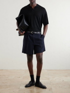 FRAME - Knitted Cotton Polo Shirt - Black