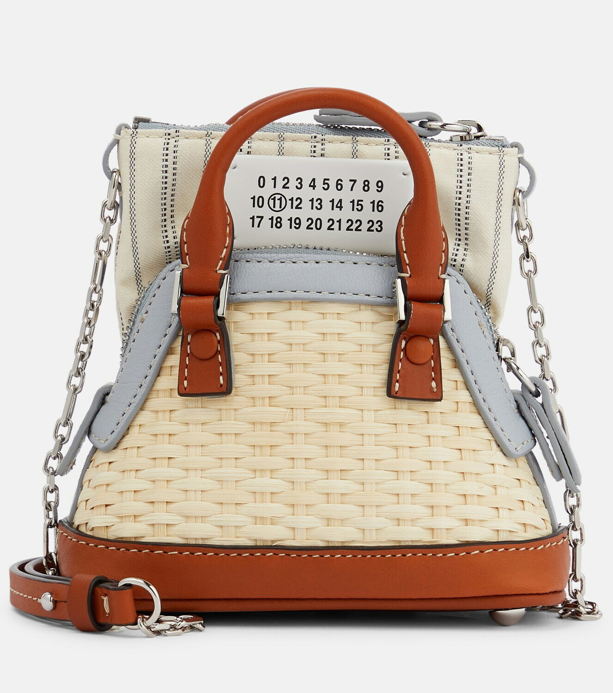 Maison Margiela - 5AC Classique Baby raffia and leather shoulder