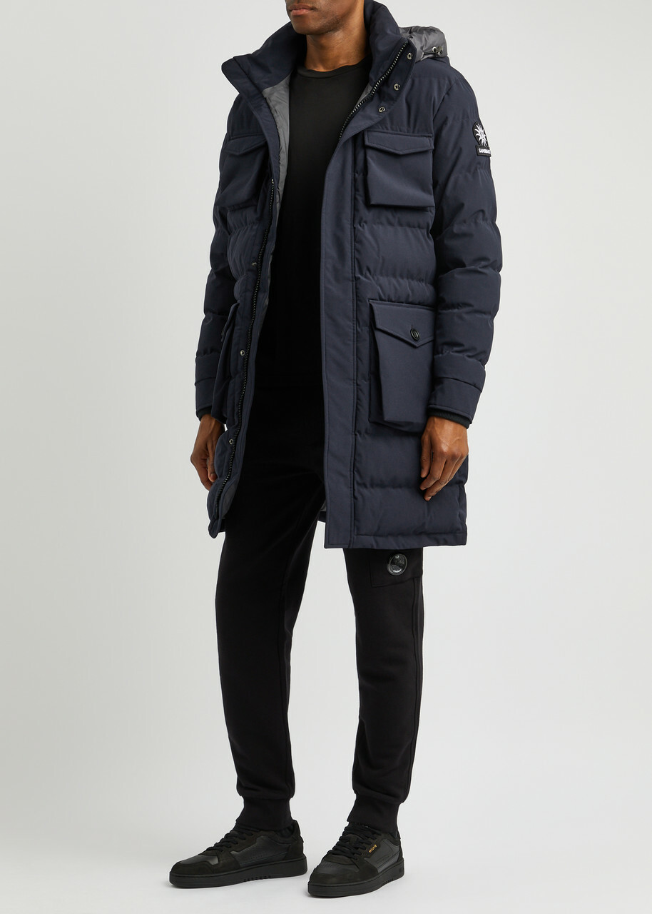 Sandbanks Branksome Quilted Shell Coat Navy