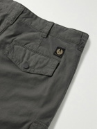 Belstaff - Dispatch Straight-Leg Garment-Dyed Cotton Cargo Trousers - Gray