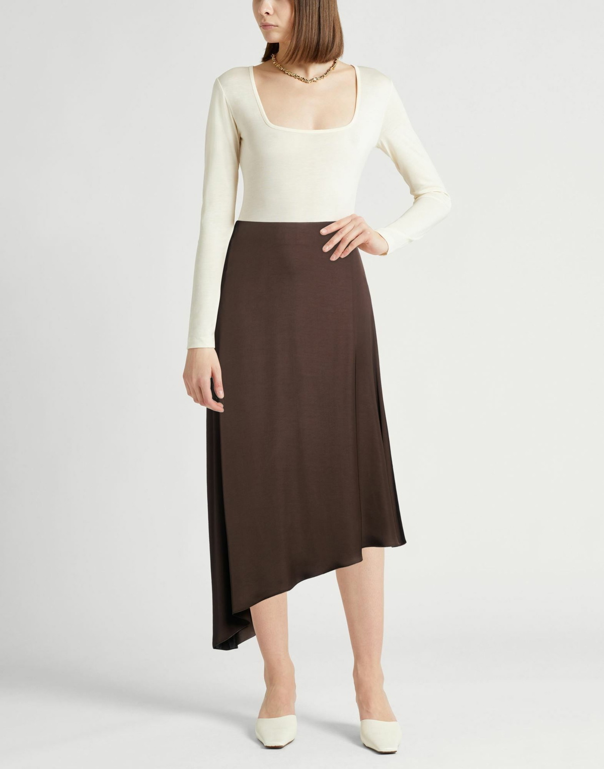 Peserico Womens Midi skirt Dark in Brown