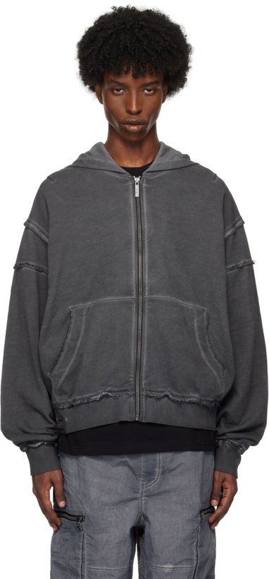 Photo: Izzue Gray Zip-Up Hoodie