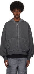 Izzue Gray Zip-Up Hoodie