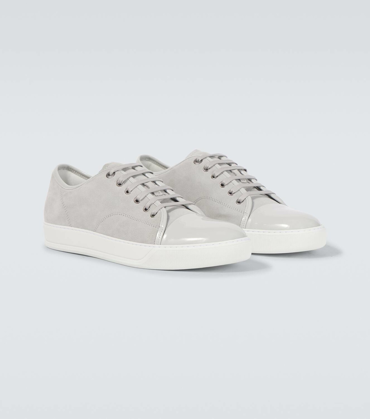 Lanvin DBB1 leather-trimmed suede sneakers