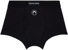 Marine Serre Black Embroidered Briefs