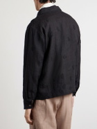 Kartik Research - Embellished Linen Blouson Jacket - Black