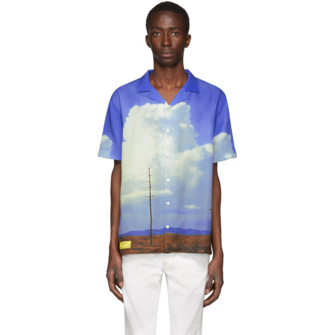 Axel Arigato Blue Oil Painting Texas Short Sleeve Shirt