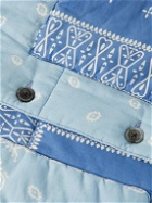 KAPITAL - Quilted Patchwork Bandana-Print Padded Cotton Jacket - Blue