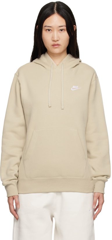 Photo: Nike Beige Embroidered Hoodie