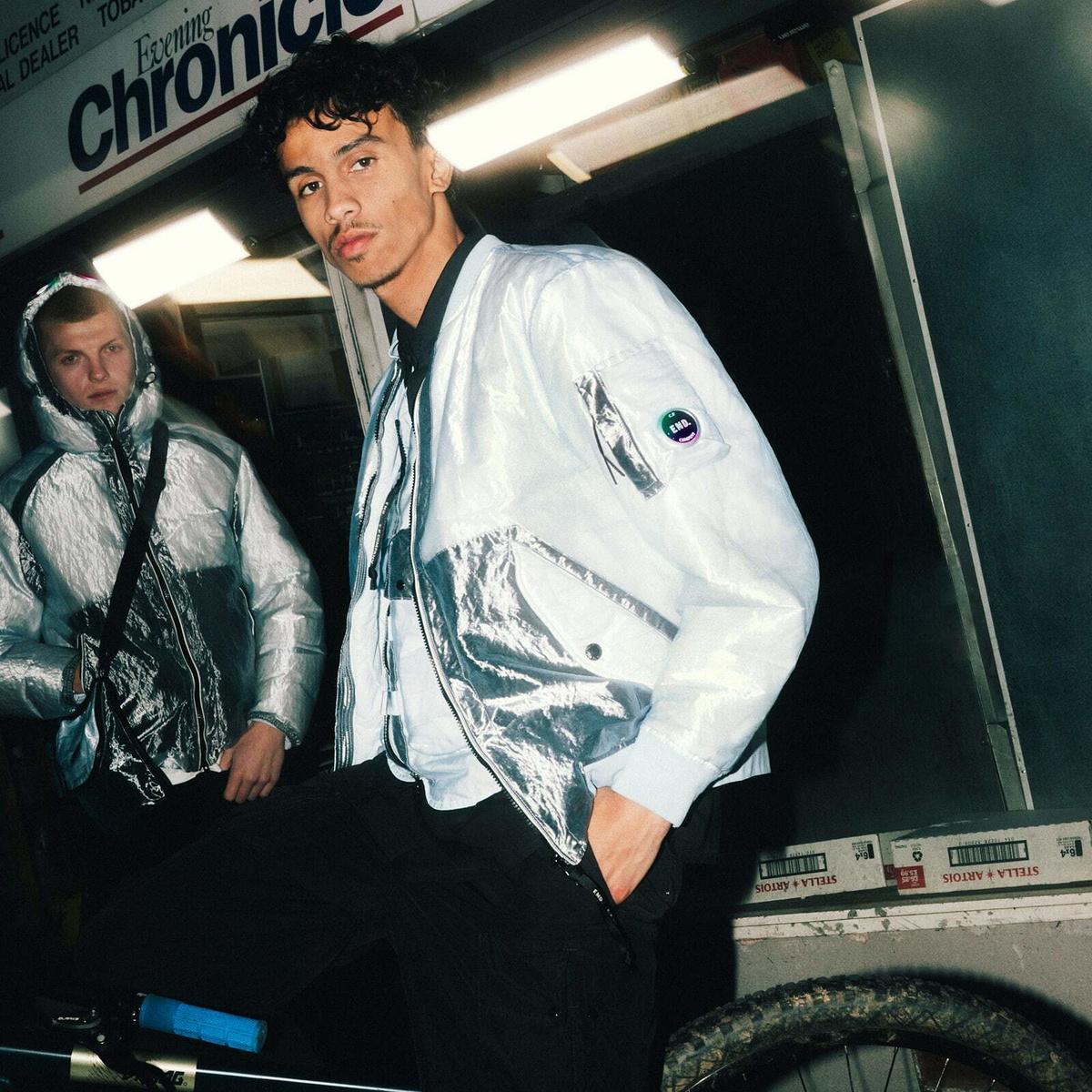 END. x C.P. Company Kan-D Bomber Jacket in Ice Melt