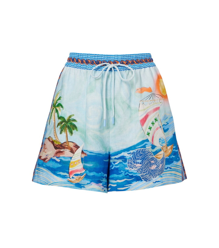 Photo: Alémais Printed linen shorts