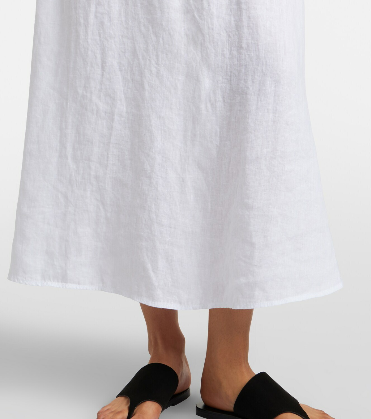 Velvet Virginia linen midi skirt